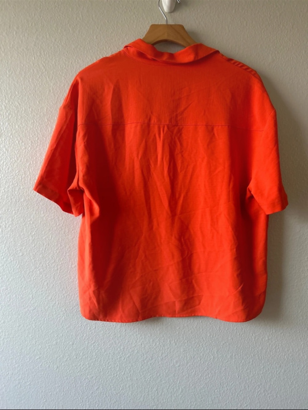 Express Orange Oversized Short-Sleeve  Shirt - Picture 2 of 3